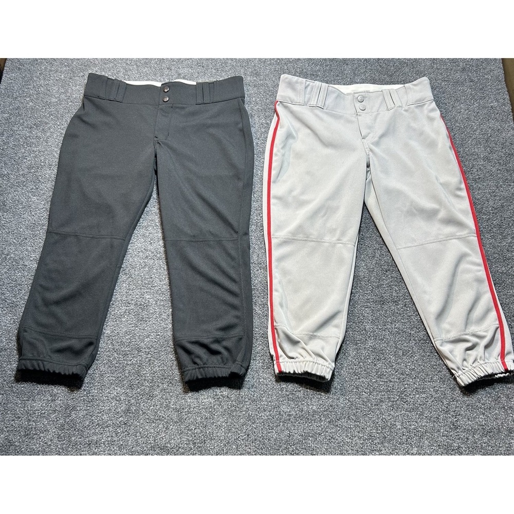 NWT Champro Softball Sports Pants Women Medium Black Gray Mid Calf Lot Of 2